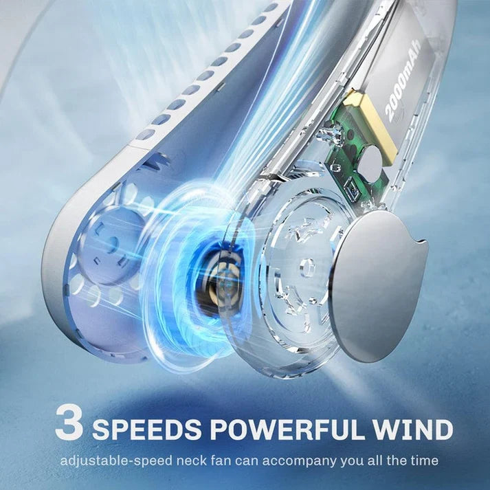 Portable Hanging Neck Fan | USB Rechargeable